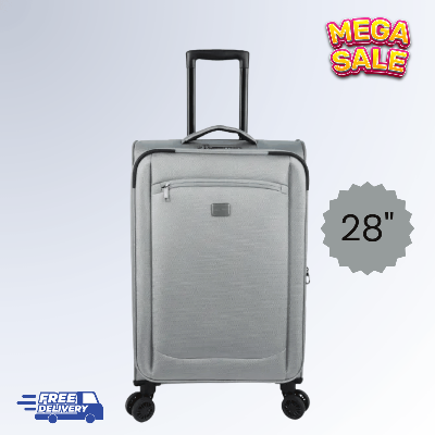 Picture of 28Inch Soft Suitcase/Luggage 450D Jacquard RPET with PUX2 in waterproof- Gray (Original Export)