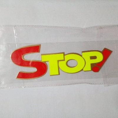 Picture of Stop Motorbike Sticker for Motorbike Decoration (Multicolor)