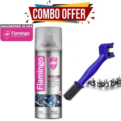 Picture of Chain Cleaning Brush & Flamingo Chain Lube 220 ml