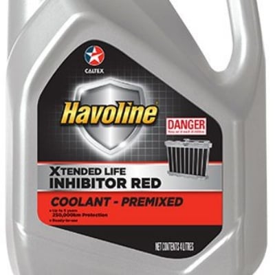 Picture of Havoline Xtended Life Inhibitor Premixed Antifreeze/Coolant-Red-4L (Red)