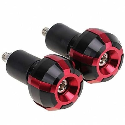 Picture of Universal Motorcycle 7/8" Handle Bar Grips End Slider Cap or gutli - Black & Red