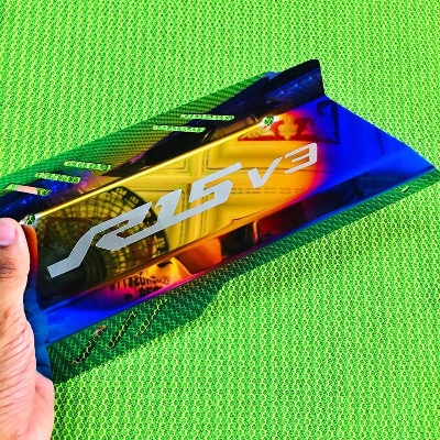 Picture of Motorcycle Silencer Metal Cover for Yamaha R15 V3 or MT 15