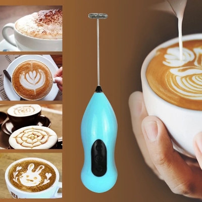 Picture of Electric Mini Whisk, Milk Frother and Coffee Foam Maker - Compact Design | MNK SHOP - Green