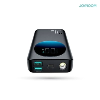 Picture of Joyroom PBF01 30W Super Fast Charging 10000mAh Slim & Handy Digital Display Power Bank with Powerfull Troch Light-Black