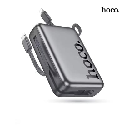 Picture of HOCO Q39 22.5W 20000mAh with Two Built-in Cables PD Fast Charging Power Bank for iPhone 16 Pro Max & others, Also Charge 4 Devices at Once