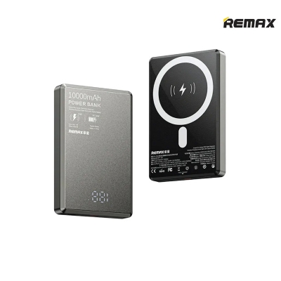 Picture of REMAX RPP-109 Vocard Pro Series Ultra Slim 20W PD Magnetic Wireless Metal Body 10000mAh Power Bank - Grey