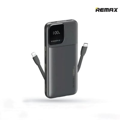 Picture of Remax Rpp-657 Fast Charging Mini Cheap Power Bank Portable With Data Cable Ultra Thin Small 10000mAh Powerbank