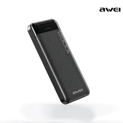 Picture of Awei P37K 2.1A Fast Charging Portable 10000mAh Power Bank - Black