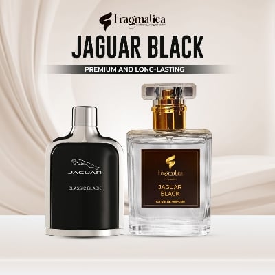 Picture of "Jaguar Black" Fragmatica by Honestime: Night Stride - Inspired EDP. Embrace Crisp Green Apple, Spicy Cardamom, & Deep Cedarwood. Your Bold, Elegant & Magnetic Scent. (6mg)