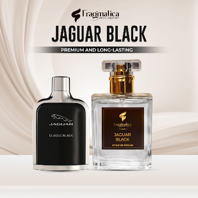 Picture of "Jaguar Black" Fragmatica by Honestime: Night Stride - Inspired EDP. Embrace Crisp Green Apple, Spicy Cardamom, & Deep Cedarwood. Your Bold, Elegant & Magnetic Scent. (15mg)