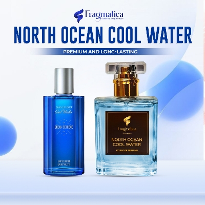 Picture of North Ocean Cool Water by Fragmatica : Inspired by Davidoff, this men's aquatic scent blends fresh mint, lavender, and marine notes for a crisp, long-lasting fragrance. Perfect for everyday wear, capturing the essence of the sea. (10mg)