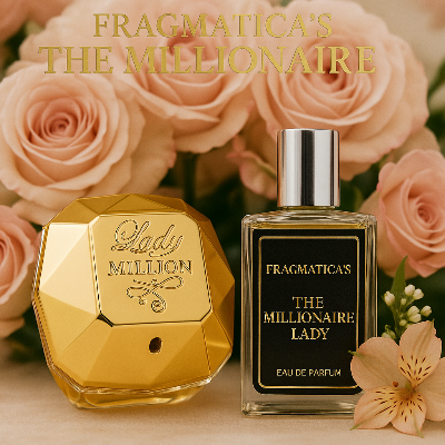 Picture of Fragmatica's Luxurious " The Millionaire Lady  " "Paco Rabanne Lady Million" Inspired EDP. Discover Vibrant Neroli, Intoxicating Gardenia, & Warm Amber. A Confident, Glamorous & Captivating Aroma. Exclusively from Honestime! (10mg,Not Specified)