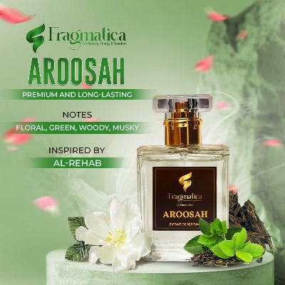 Picture of Fragmatica's 'Arooshah'  Parfume Oil . Unveil Fruity Notes, Soft Rose, & Gentle Musk. The Ultimate Fresh, Irresistible Elixir. Only from Honestime! (30 mg,Not Specified)