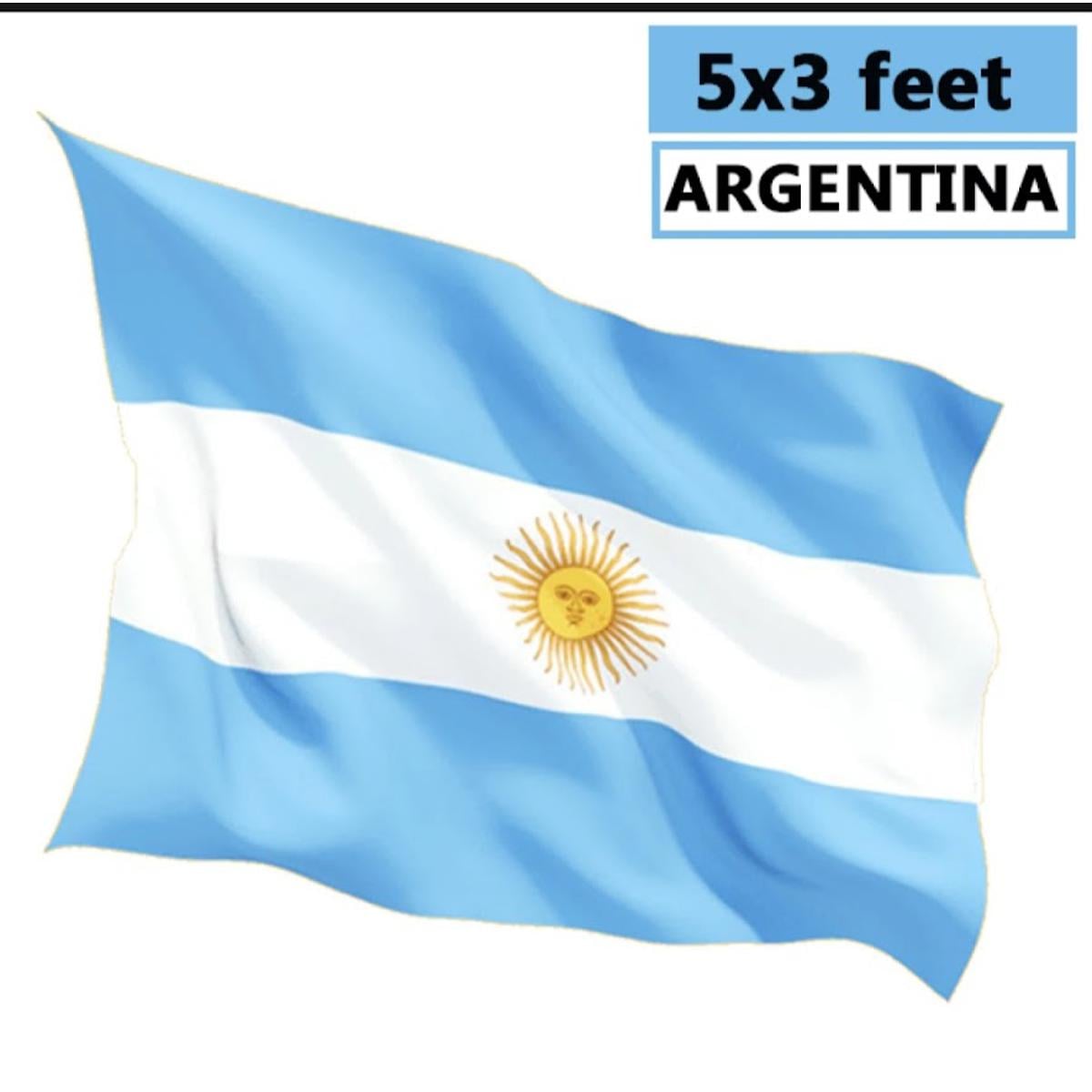 Picture of Argentina Flag 5X3 Feet - Sticky Notes - Multicolor