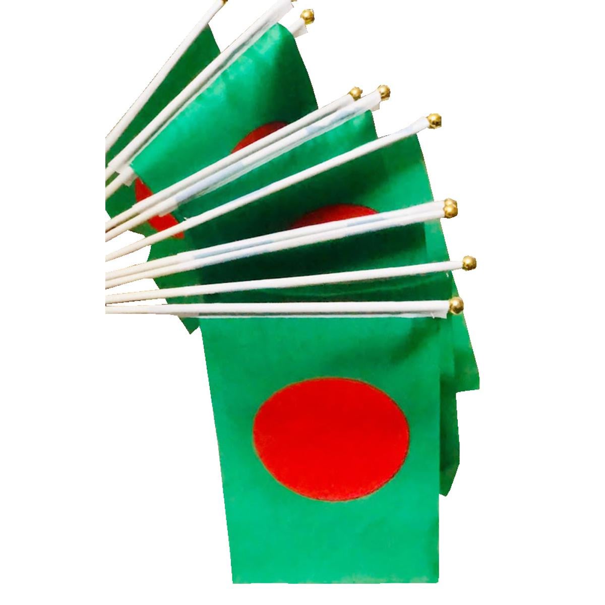 Picture of Bangladesh National Flag [ Desk Flag]  8 Inch BY 5 Inch (20 Pcs) - Green