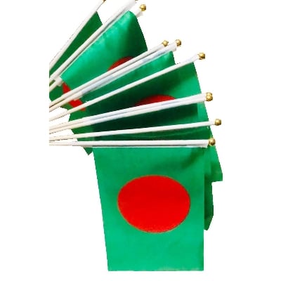 Picture of Bangladesh National Flag [ Desk Flag]  8 Inch BY 5 Inch (20 Pcs) - Green