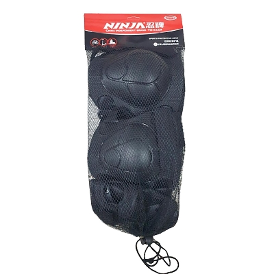 Picture of 6 Pieces Kids Outdoor Sports Protective Gear Knee Pads Elbow Pads Wrist Guards Roller Skating Safety Protection - Black
