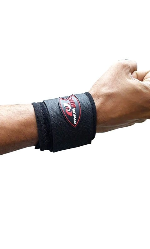 Picture of 1 piece Ninja Wrist Compression Strap and Wrist Brace Sport Wrist Support for Fitness Weightlifting Tendonitis Carpal Tunnel Arthritis Wrist Pain Relief Wear Anywhere Unisex Adjustable - Black