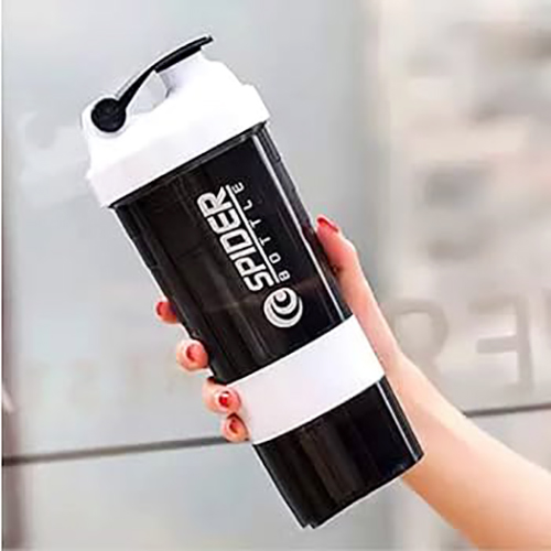 Picture of NEW SPORTS/Spider Water Bottle Shaker Cups Sports Cup Portable 500ml Removable Three Protein Powder - Multicolor