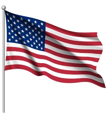 Picture of USA United Of American National Flag 5ft x 3ft One Sided Sublimation Print, High Quality. - Multicolor