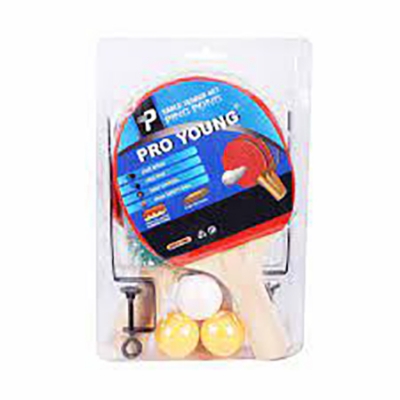 Picture of Pro Young Table Tennis Racket Set with 3 Balls Ping Pong Paddle for Match Training - Multicolor