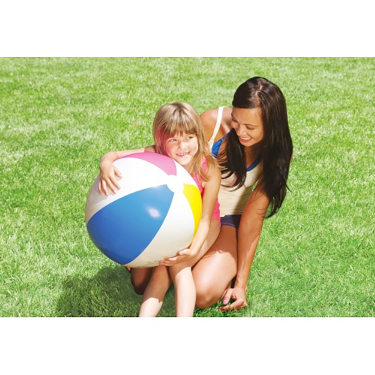 Picture of 20"Intex Recreation Colorful Glossy Panel Inflatable Beach Pool Ball - Multicolor