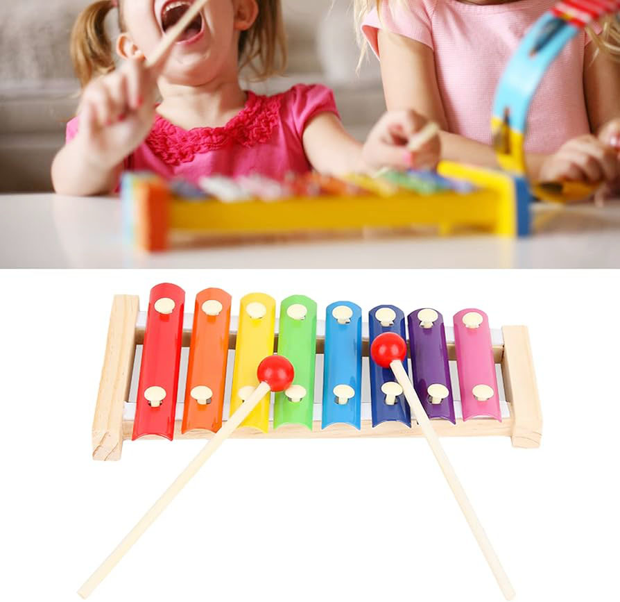 Picture of Hand Knock Wood Piano Kids Toy Xylophone Music Rhythm Learning In Advance-colorful - Multicolor