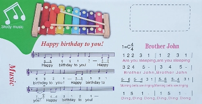 Picture of Hand Knock Wood Piano Kids Toy Xylophone Music Rhythm Learning In Advance-colorful - Multicolor