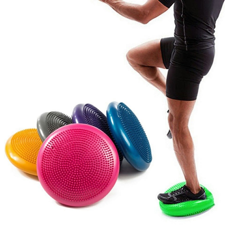 Picture of Generic 33cm Yoga Balls Massage Pad PVC Balance Ball Wheel Stability Balance Disc Massage Cushion Mat Ball Fitness Exercise Training Bal - Multicolor