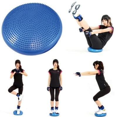 Picture of Generic 33cm Yoga Balls Massage Pad PVC Balance Ball Wheel Stability Balance Disc Massage Cushion Mat Ball Fitness Exercise Training Bal - Multicolor
