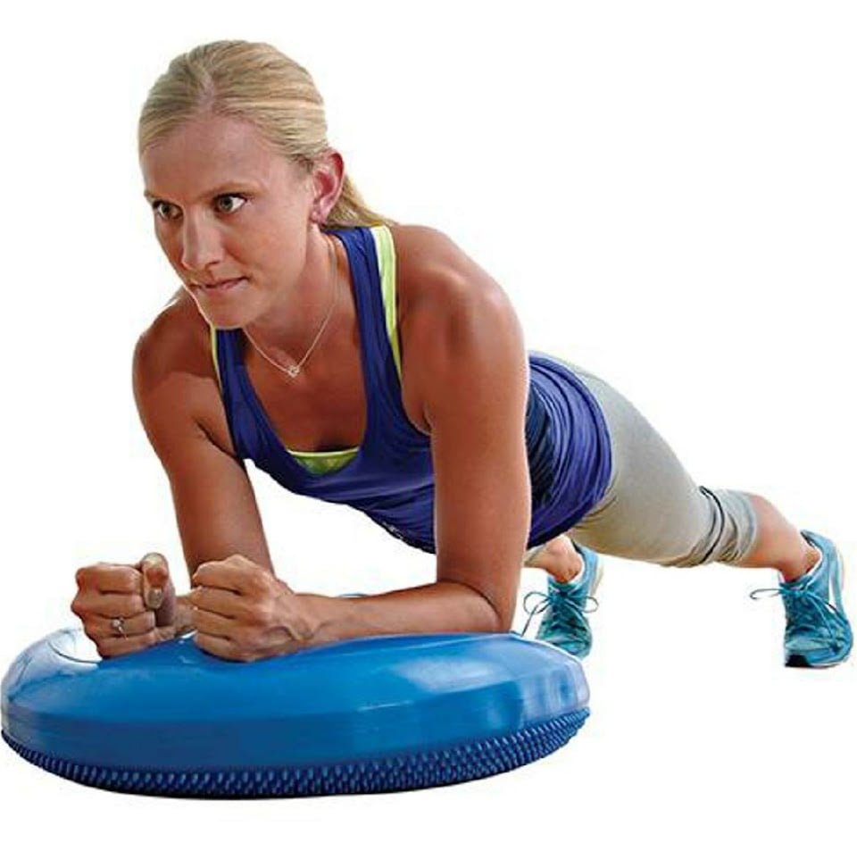 Picture of Generic 33cm Yoga Balls Massage Pad PVC Balance Ball Wheel Stability Balance Disc Massage Cushion Mat Ball Fitness Exercise Training Bal - Multicolor