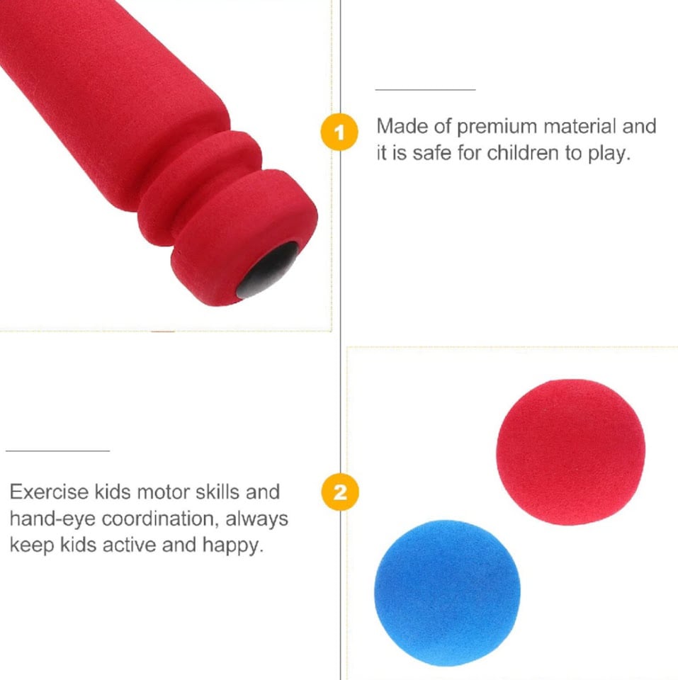 Picture of 24" Kids EVA Foam Baseball bat  Practice Stick & Ball Set- 1pcs - Multicolor