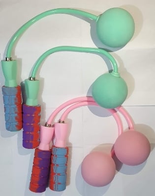 Picture of Jump Rope, Weighted Rope less Skipping Rope for Fitness, Tangle-Free Rapid Speed Cordless Jump Rope Workout for Men, Women - Multicolor