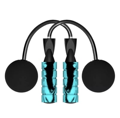 Picture of Jump Rope, Weighted Rope less Skipping Rope for Fitness, Tangle-Free Rapid Speed Cordless Jump Rope Workout for Men, Women - Multicolor