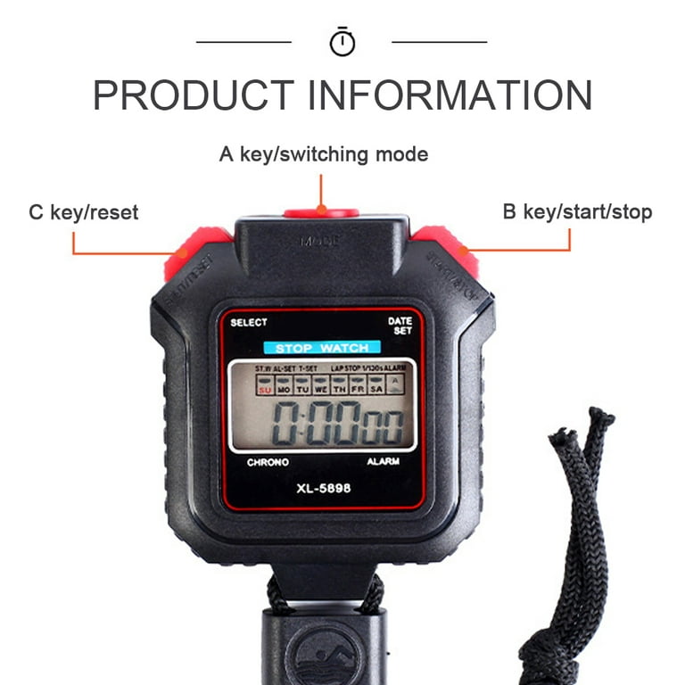 Picture of Digital Stop watch Timer - Black