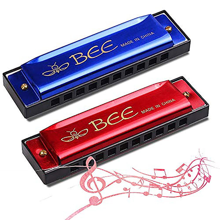Picture of 24 Hole Harmonica Key of C Mouth Metal Organ for Beginners multicolor 1 pcs - Multicolor