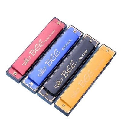 Picture of 24 Hole Harmonica Key of C Mouth Metal Organ for Beginners multicolor 1 pcs - Multicolor