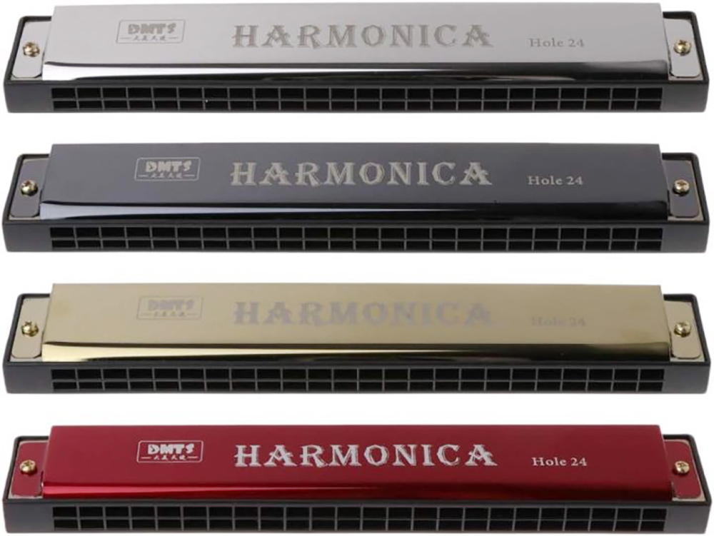 Picture of 24 Hole Harmonica Key of C Mouth Metal Organ for Beginners multicolor 1 pcs - Multicolor