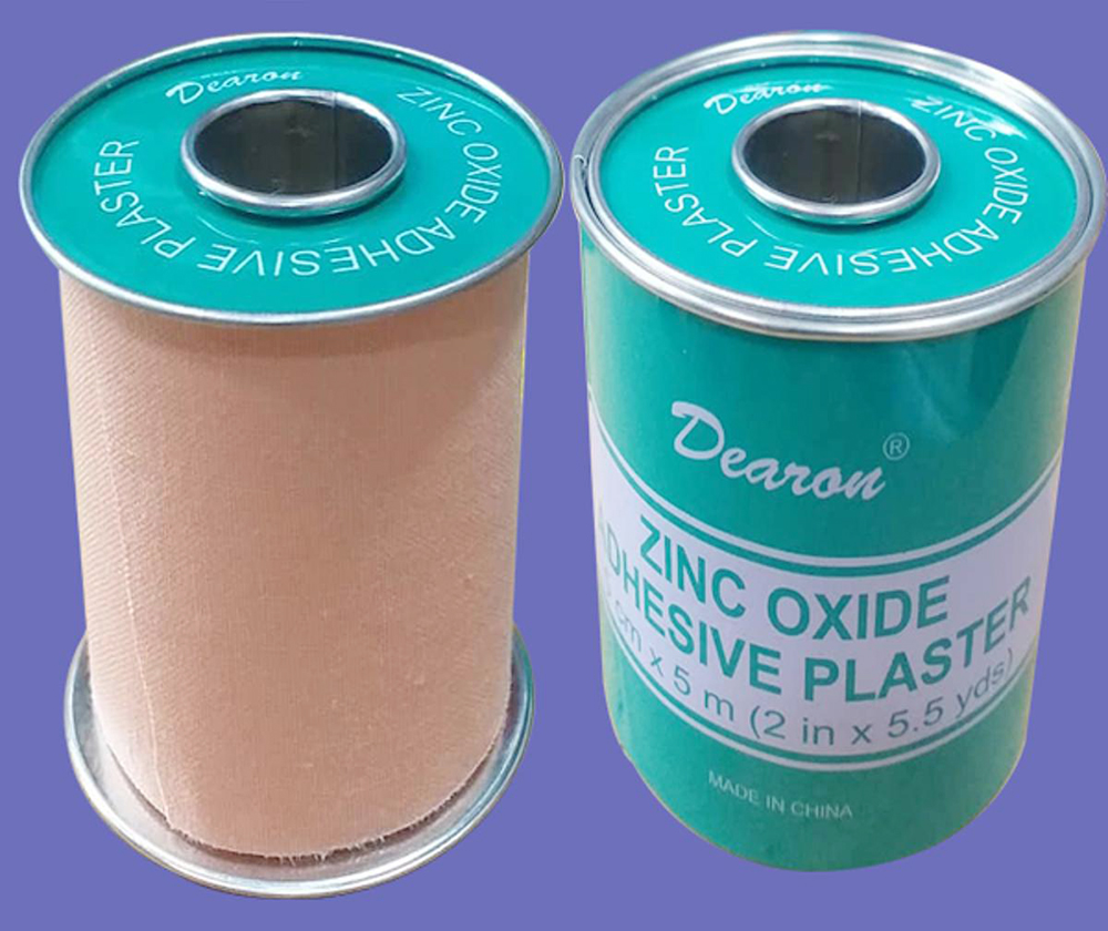 Picture of 5cm X 5 m (2 inchin/5.5 yds) Zinc oxide adhesive plaster bandage - skin