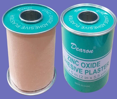 Picture of 5cm X 5 m (2 inchin/5.5 yds) Zinc oxide adhesive plaster bandage - skin