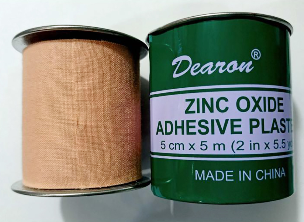 Picture of 5cm X 5 m (2 inchin/5.5 yds) Zinc oxide adhesive plaster bandage - skin