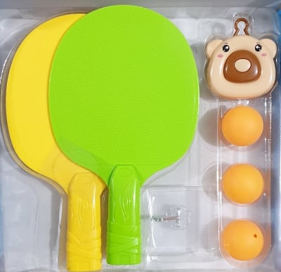 Picture of 1 Set Indoor Exercise Coordination Parent-child Interaction Hanging Ping-Pong Trainer 2 Rackets 3 balls set - Multicolor
