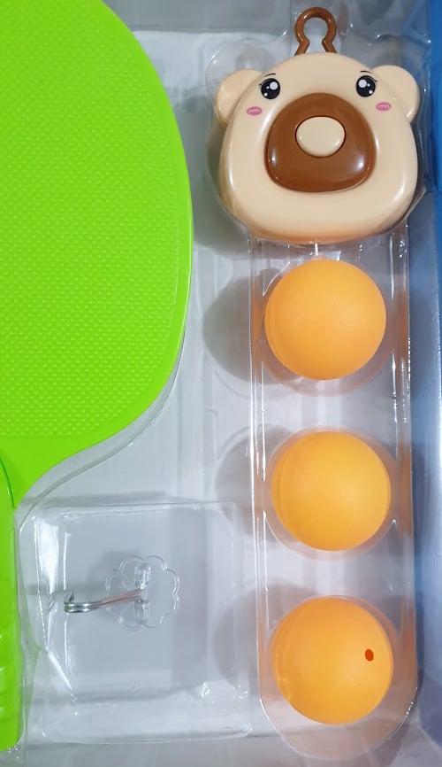 Picture of 1 Set Indoor Exercise Coordination Parent-child Interaction Hanging Ping-Pong Trainer 2 Rackets 3 balls set - Multicolor