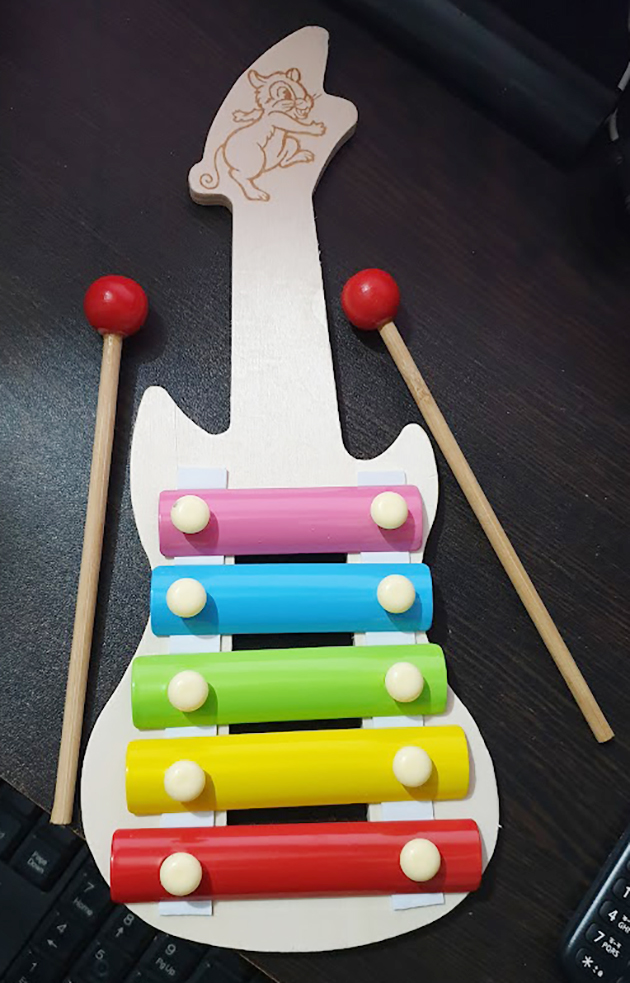 Picture of Hand Knock Wood Piano Kids Toy Xylophone Music Rhythm Learning In Advance-colorful - Multicolor