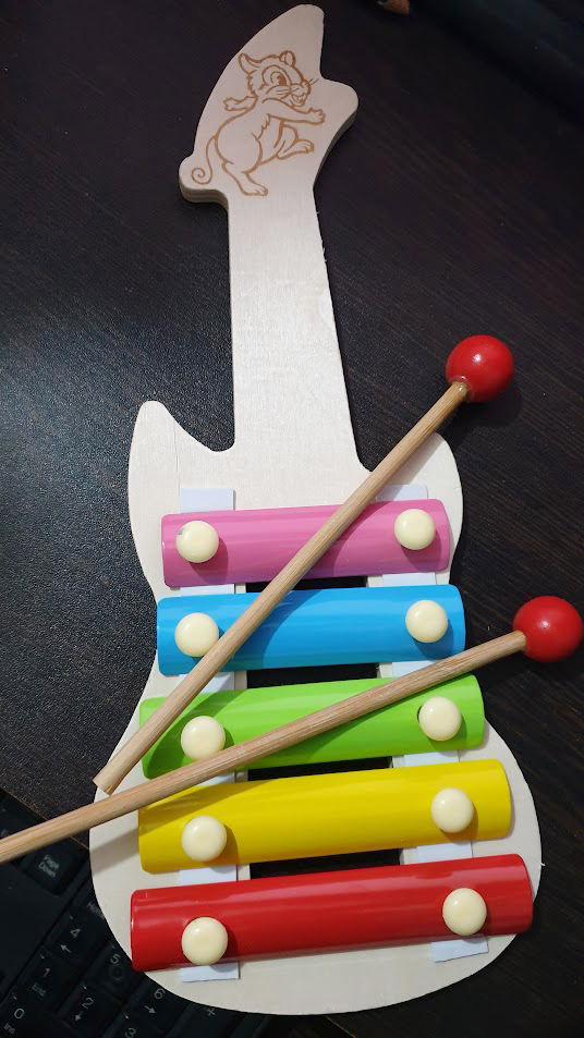 Picture of Hand Knock Wood Piano Kids Toy Xylophone Music Rhythm Learning In Advance-colorful - Multicolor