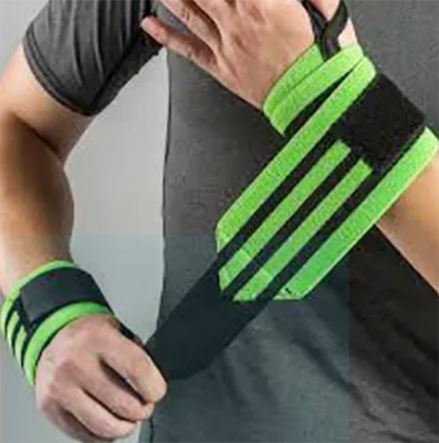 Picture of 1 Pair (2Pcs) Wrist Support Straps Color Wrapped Wristband Basketball Volleyball Weightlifting Fitness Bandage Wristband Elastic Protection Training Necessary - Multicolor