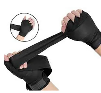 Picture of 2 Pcs Cotton Boxing Sport Strap Kick Bandage Sanda Karate aekwondo Hand Gloves Wraps - Multicolor