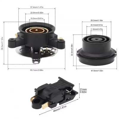Picture of 3pcs/set Electric Kettle Accessories Base Thermostat Temperature Switch Connector Coupler Socket Household Acessories 