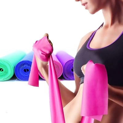 Picture of 1.5m TPE Resistance Bands Fitness Rubber band for Yoga Pilates Training Expander Elastic Strength Loop Bands for CrossFit Gym - Multicolor