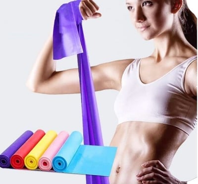 Picture of 1.5m TPE Resistance Bands Fitness Rubber band for Yoga Pilates Training Expander Elastic Strength Loop Bands for CrossFit Gym - Multicolor